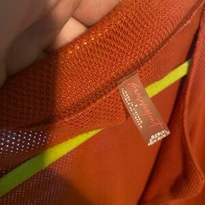 FREE PEOPLE MOVEMENT small burnt orange short sleeve throw over cardigan🌞